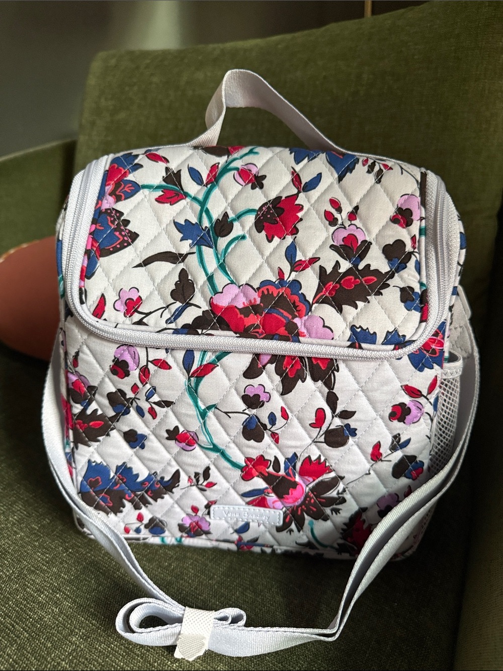 Vera Bradley Insulated Lunch Bag grey Oyster Mushroom School Work tote new